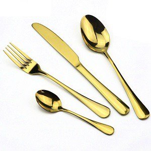 Gold Stainless Steel Cutlery Sets Gold Stainless Steel Cutlery Sets